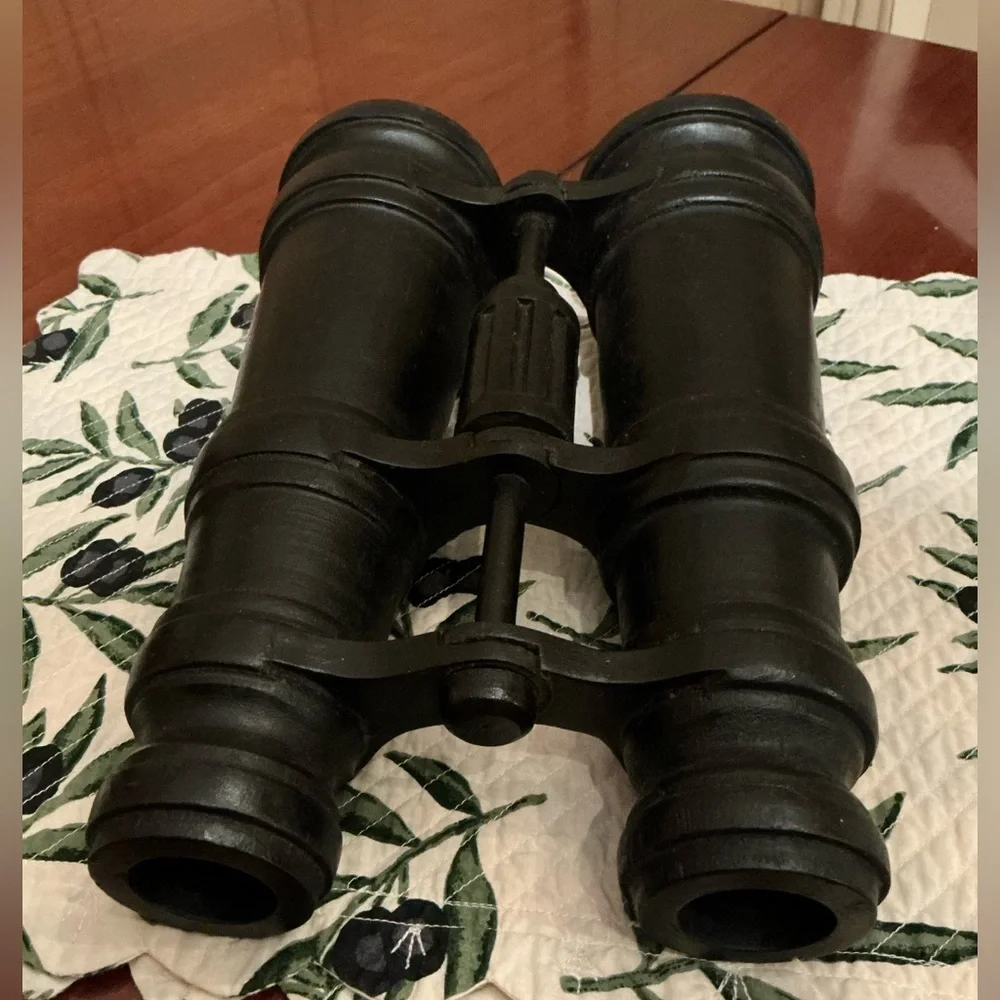 Pottery Barn Black Binoculars Accent Decor Wood